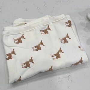 Baby swaddle blanket Brown Deer Print